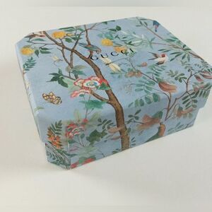 New  with box GUCCI blue Tian bird flower & nature print card envelope set
